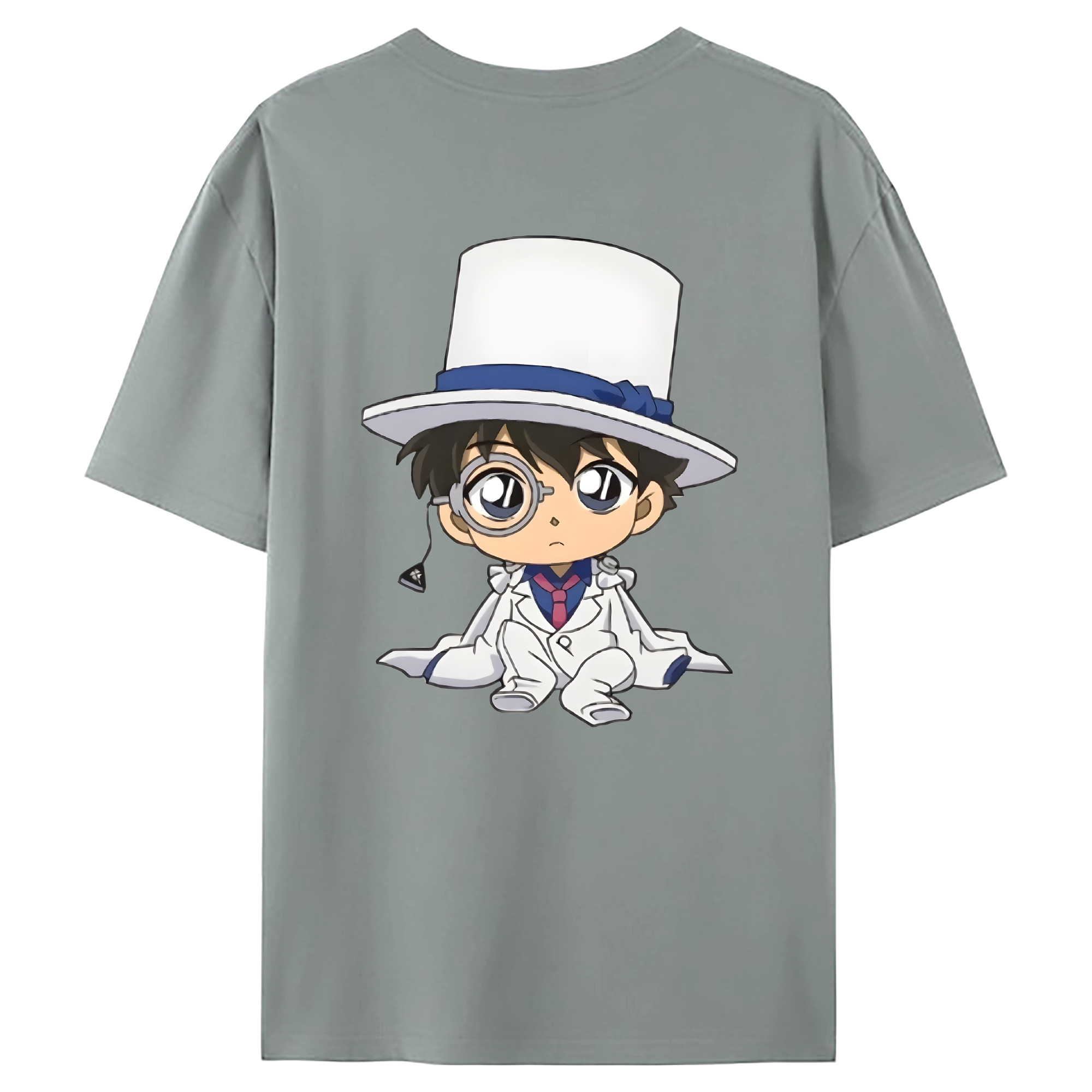 （画像用） 名探偵コナン くろば かいと Detective Conan Kuroba Kaito 綿100％ メンズ半袖Tシャツ（バックプリント） 通気性